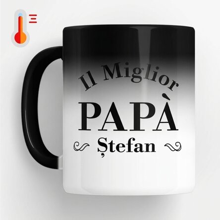 Tazza termosensibile personalizzata con scritta - Il miglior papà
