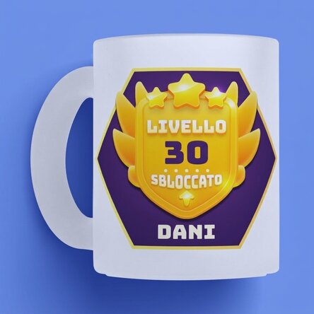 Tazza personalizzata con dedica di compleanno - Level Unlocked