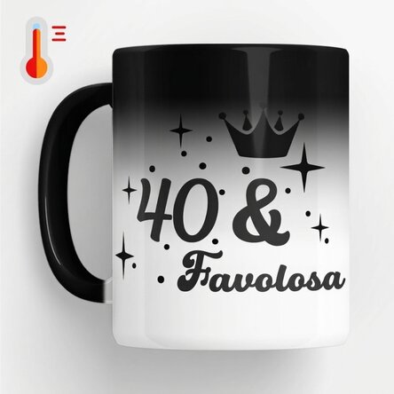Tazza termosensibile personalizzata con dedica per un compleanno - Fabuloasa