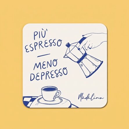 Sottobicchiere personalizzato con nome - More espresso