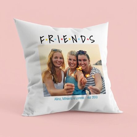 Cuscino personalizzato con foto e messaggio - FRIENDS