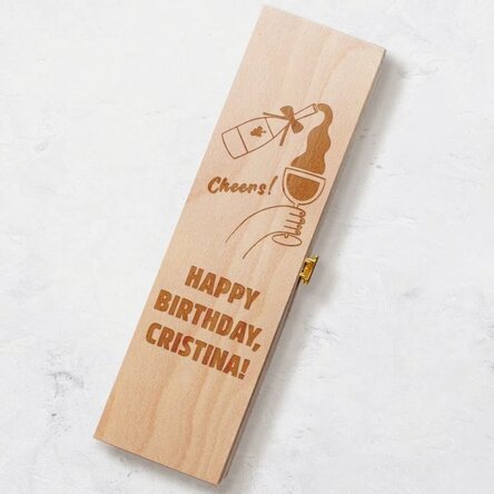 Scatola per vino personalizzata - Buon compleanno
