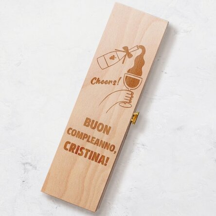 Scatola per vino personalizzata - Buon compleanno