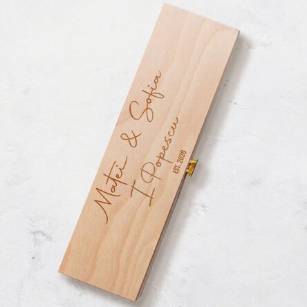 Scatola per vino personalizzata con scritta