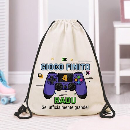 Zaino personalizzato con scritta - Game over