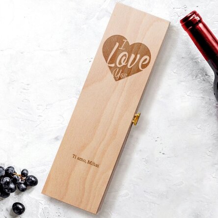 Scatola per vino personalizzata - I Love you
