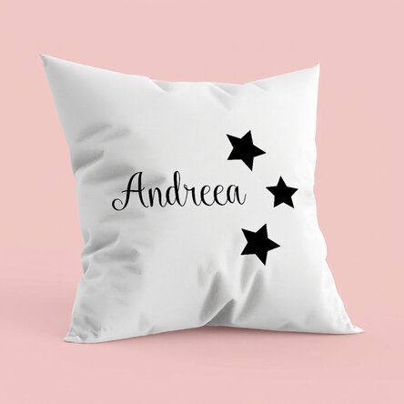 Cuscino personalizzato con nome - stelle