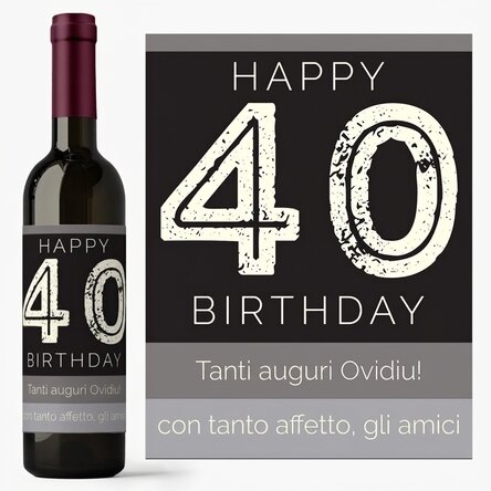 Vino personalizzato - Buon compleanno