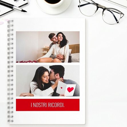 Taccuino personalizzato con 2 foto e testo