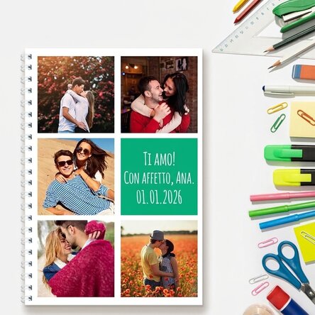 Taccuino personalizzato con 5 foto e testo