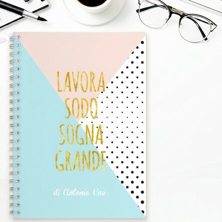 Quaderno personalizzato - Work Hard, Dream Big