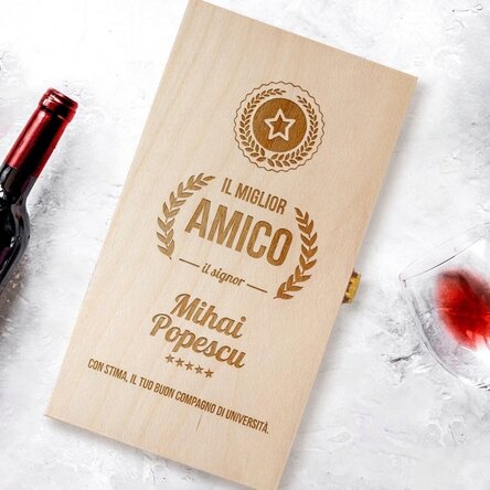 Confezione personalizzata per due bottiglie di vino - La migliore