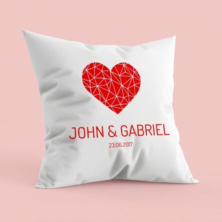 Cuscino personalizzato - Cuore geometrico