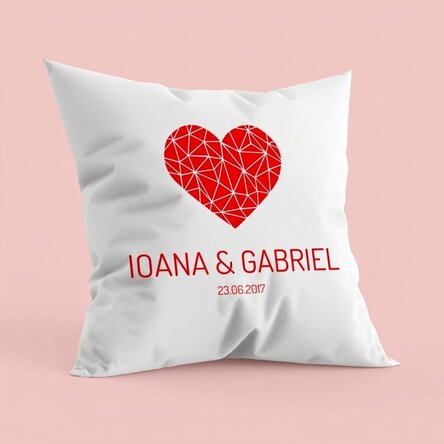 Cuscino personalizzato - Cuore geometrico