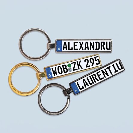 Portachiavi personalizzato con numero di targa tedesco