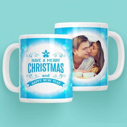 Tazza personalizzata con una foto - Buon Natale e Felice Anno Nuovo