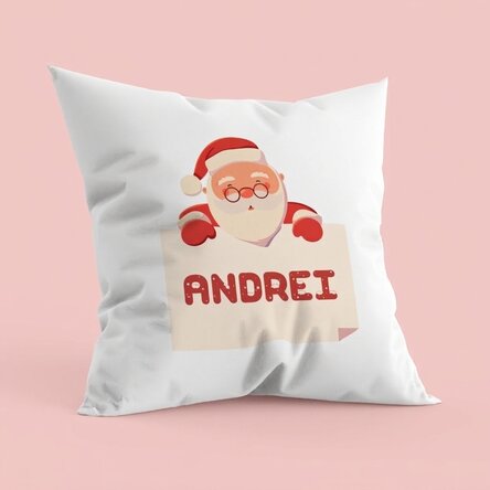 Cuscino personalizzato - Nome per Babbo Natale