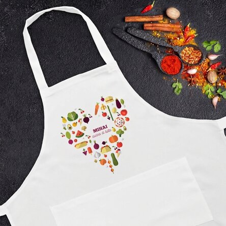 Set personalizzato con testo - modello "heart food"