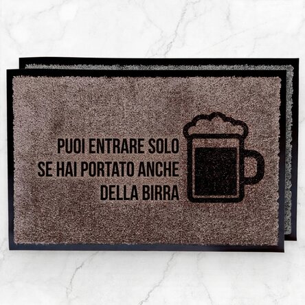 Tappetino d'ingresso personalizzato per interni - Birra