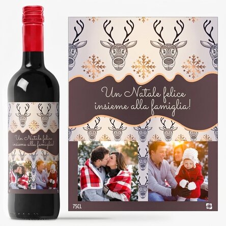 Vino personalizzato Golden Antlers