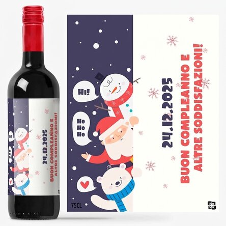 Vino personalizzato - Babbo Natale