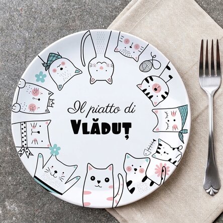 Piatto personalizzato con scritta - Cartoons