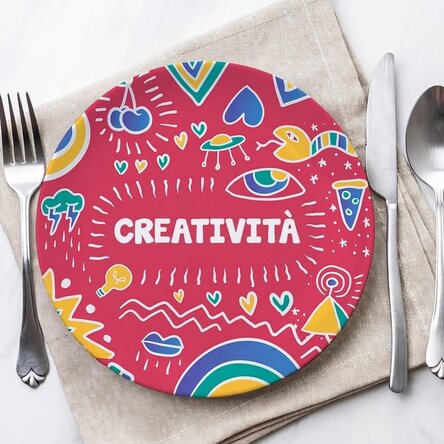 Piatto personalizzato con scritta - creARTive
