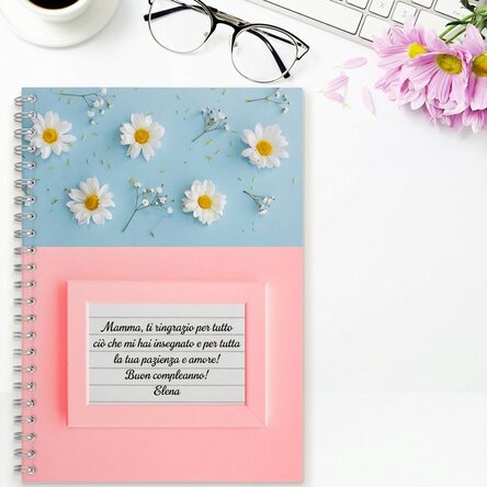 Taccuino personalizzato con scritta - Daisies