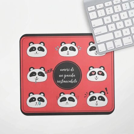 Tappetino per mouse personalizzato con scritta - Panda