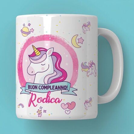 Tazza personalizzata con scritta - Unicorni