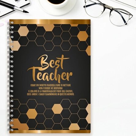 Quaderno personalizzato con scritta - Best teacher