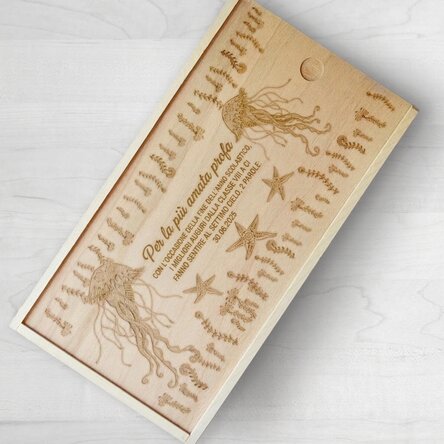 Scatola regalo personalizzata in legno con messaggio - Best...