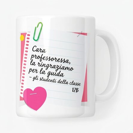 Tazza personalizzata con scritta - La professoressa