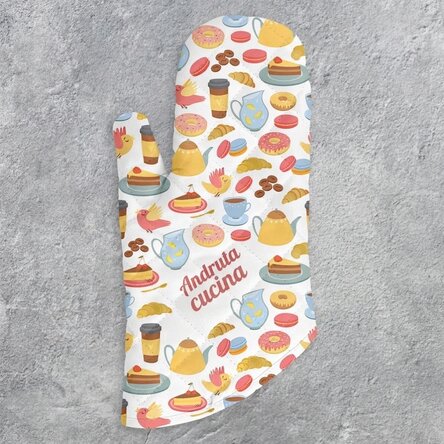 Guanto da cucina personalizzato con scritta - Modello "cookies"