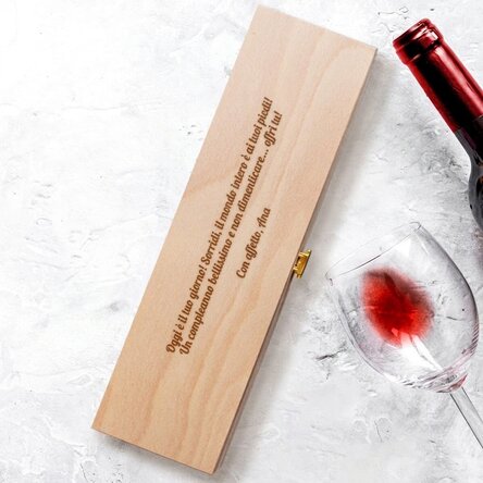 Scatola per vino personalizzata con messaggio - Messaggio per gli amici