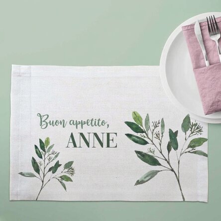 Portapiatto personalizzato - Piante in acquerello