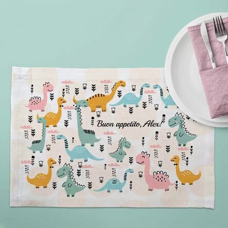 Portapiatto personalizzato - modello Dino