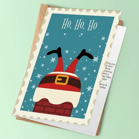 Biglietto di auguri personalizzato - Ho ho ho!
