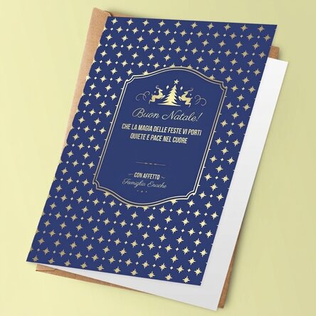 Biglietto di auguri personalizzato con testo - Modello Sparkle