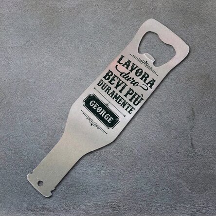 Apribottiglie personalizzato - Work Hard, Drink Harder