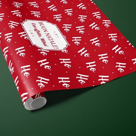 Carta da regalo personalizzata con testo incorniciato - HoHoHo