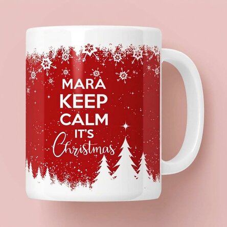 Tazza personalizzata con scritta - Keep calm for Christmas