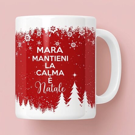 Tazza personalizzata con scritta - Keep calm for Christmas