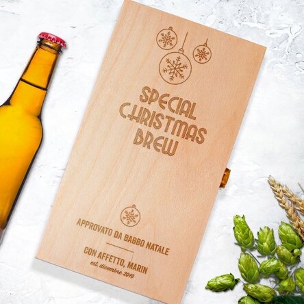 Confezione personalizzata per tre bottiglie di birra - Special Christmas Brew