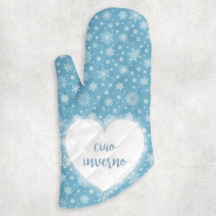 Guanto da cucina personalizzato con scritta - Hello Winter