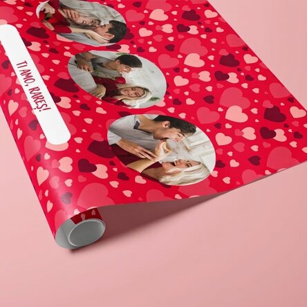 Carta da regalo personalizzata con 3 foto e testo - Hearts