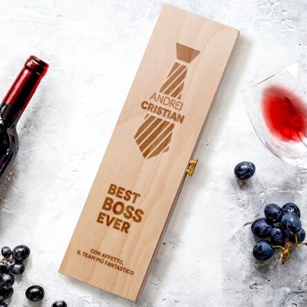 Scatola per vino personalizzata - Best Boss Ever 2