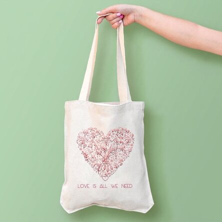 Borsa personalizzata con scritta - Love is all we need