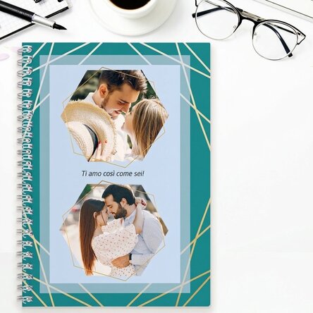 Taccuino personalizzato con 2 foto e testo - Feelings