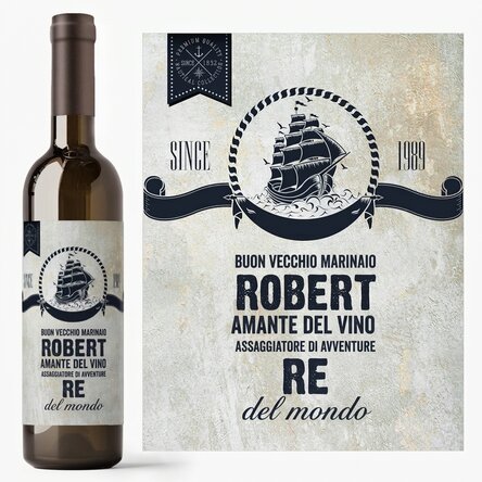 Vino personalizzato con scritta - Sailor